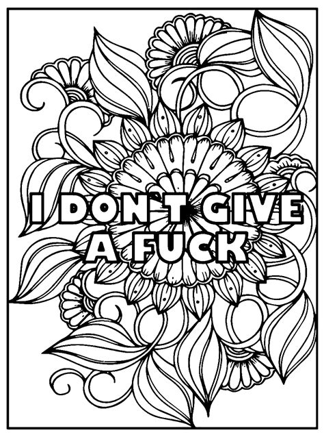 adult coloring pages swear words